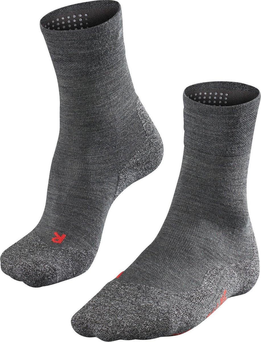 Falke tk2 sensitive anti-ampolla lana gruesa material funcional calcetines para caminar hombres negro - talla 44-45