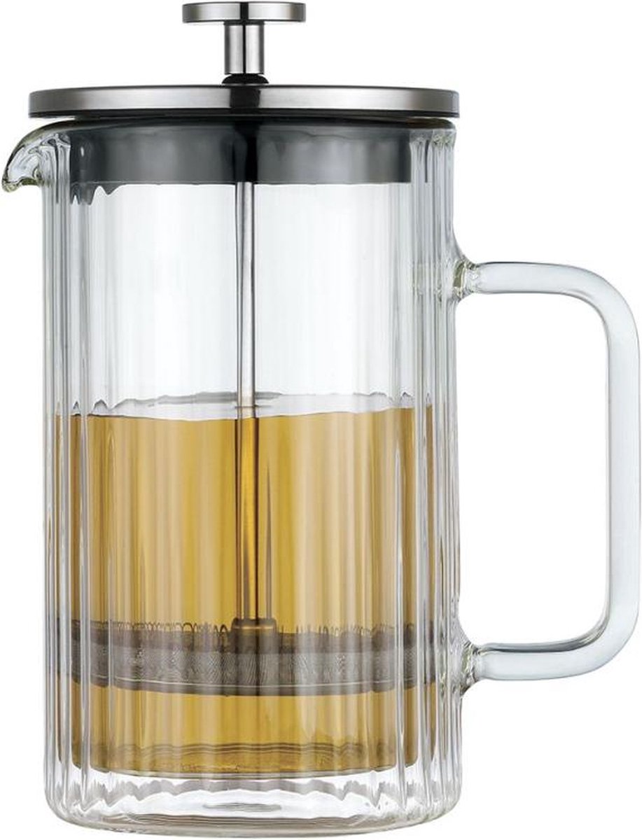 Cafetera y tetera Klausberg - vidrio - 0,6 l - prensa de té de pistón | tetera| tetera| prensa francesa para café y té