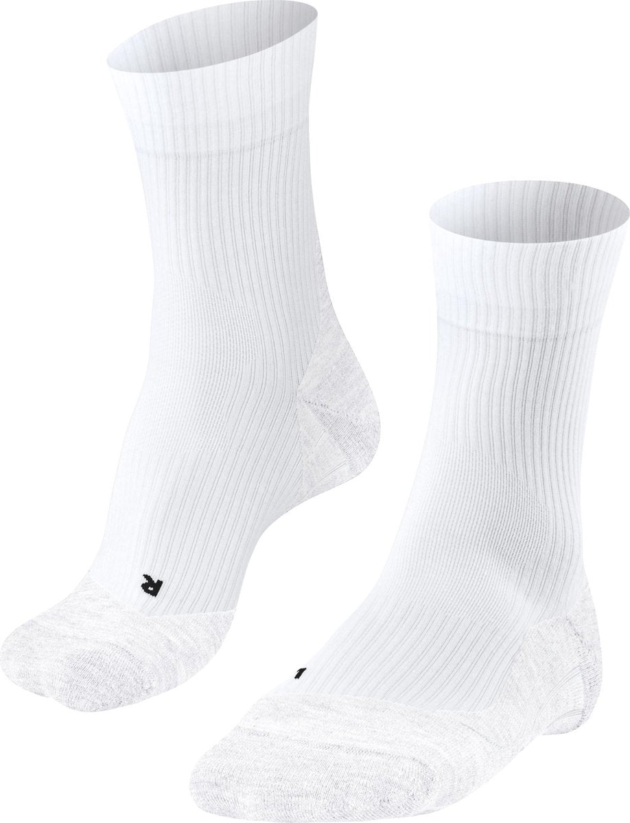 Falke te4 calcetines de tenis de material funcional de algodón anti-ampollas hombres blanco - talla 42-43