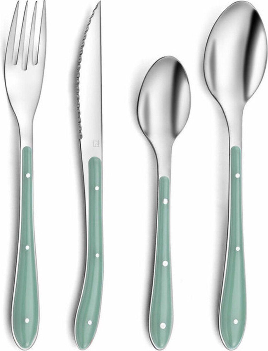 Cubiertos Amefa bistro verde metal (24 uds)