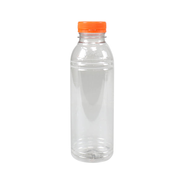 Bote de rpet 500ml con tapón naranja (108 piezas)