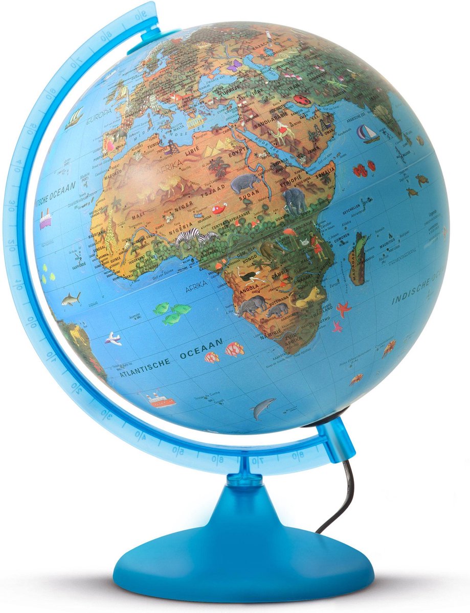 Globo arca: globo da 25 cm con illuminazione a LED (0325bu).