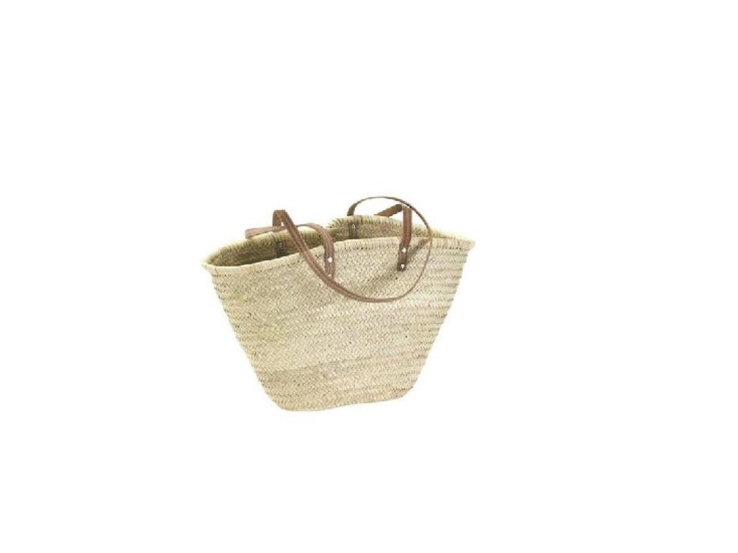 Source balance palmbladtas met leren schouderhengsel h39 b50cm<br> <br>