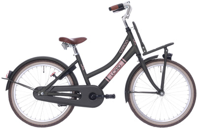 Bikefun kinderfiets load 20 inch met remnaaf - elegance mat groen