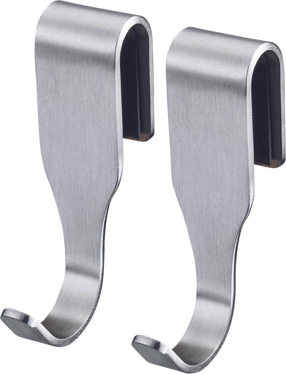 Ganci Gefu smartline per binario da cucina – set da 2 – ganci per appendere in acciaio inox – adatti per binario smartline e utensili da cucina Primeline