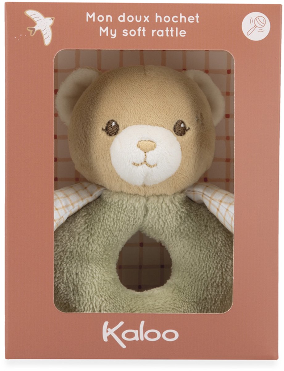 Kaloo home - sonajero - suave con osito - color verde