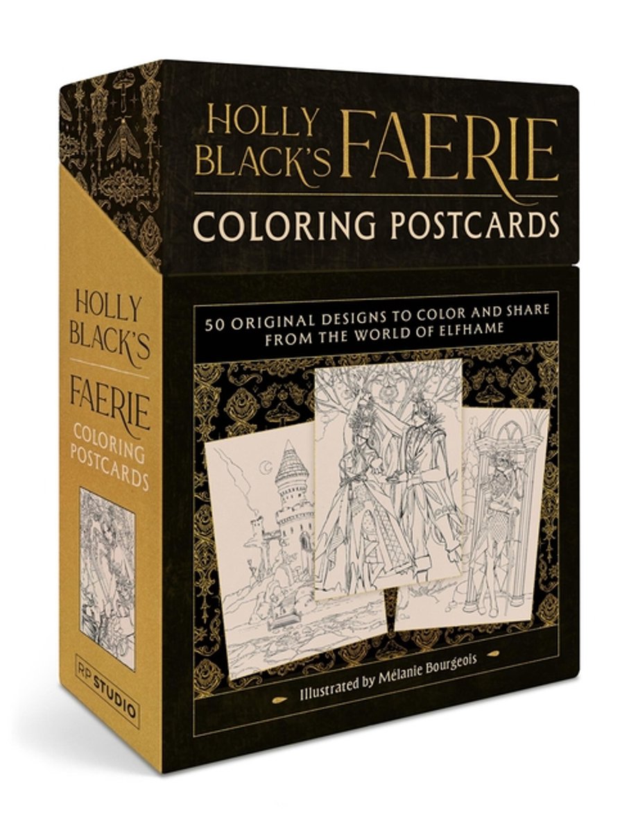 Holly black's faerie coloring postcards: 50 original designs to color and share from the world of elfhame
