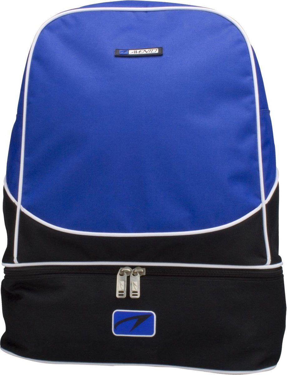 Mochila deportiva Avento junior blanco y negro cobalto