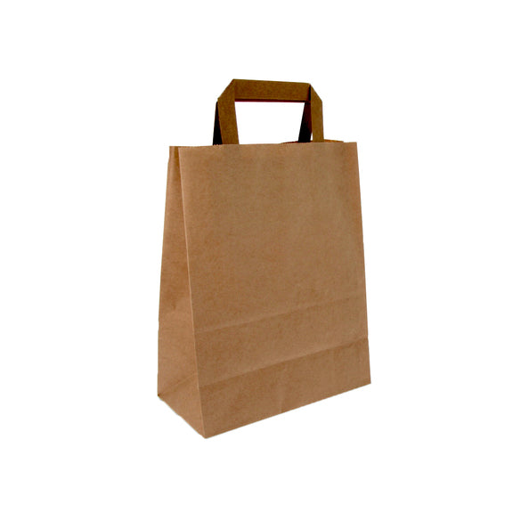 Bolsa de papel pequeña 22+10x28cm marrón (250 piezas)