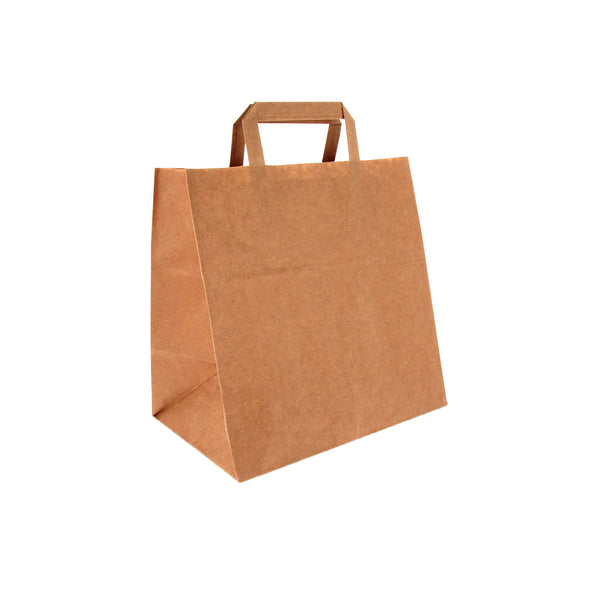 Shopper in carta media 26+17x27 cm marrone (250 pezzi)