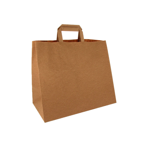 Shopper in carta grande 32+17x27 cm marrone (250 pezzi)