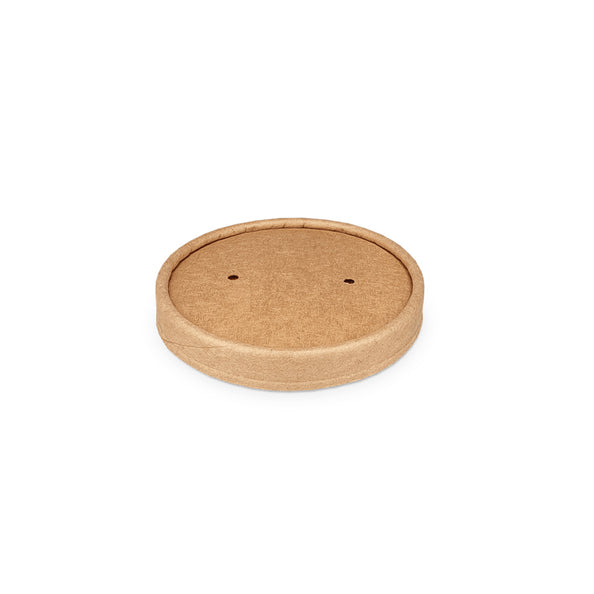 Tazza da zuppa in carta kraft con coperchio 90 mm (500 pezzi)