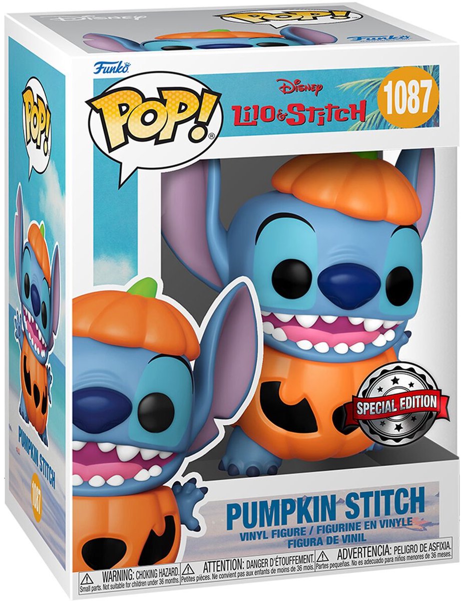 Funko lilo stitch pumpkin stitch vinylfiguur 1087 unisex pop! - neutraal - standard