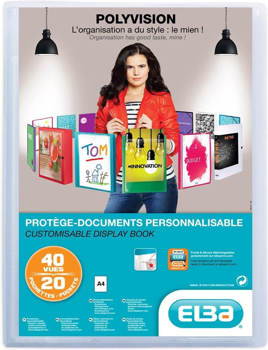 Album Elba polyvision show, a4, 20 buste, trasparente
