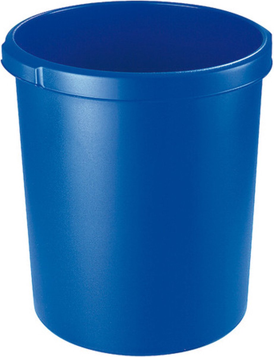 Papelera Han - clásica - 30 litros - azul - plástico de alta calidad - ha-1834-14