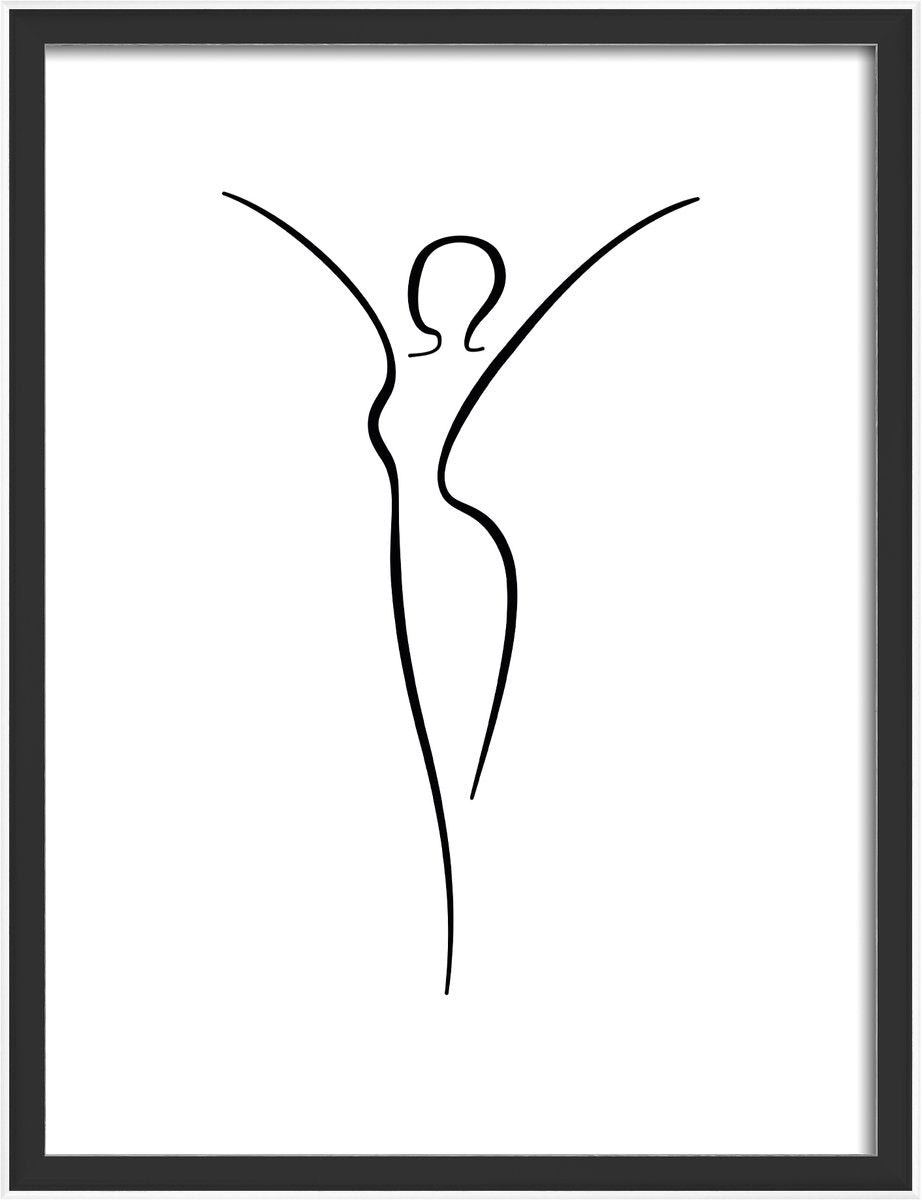 Silhouette Walther - cornice in legno - misura foto 30x40 cm - nera