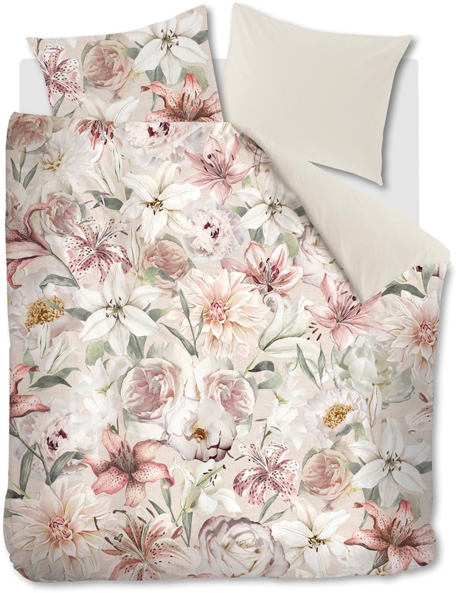 Riviera maison lily love dekbedovertrek - lits-jumeaux - 240x200 220 - roze