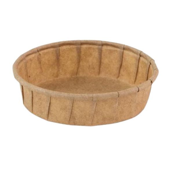 Vassoio di carta tondo basso marrone 30ml (200 pezzi)
