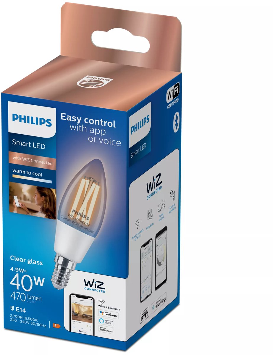 Philips LED Philips Smart LED E14 5W 470lm 2700K-6500K Candela