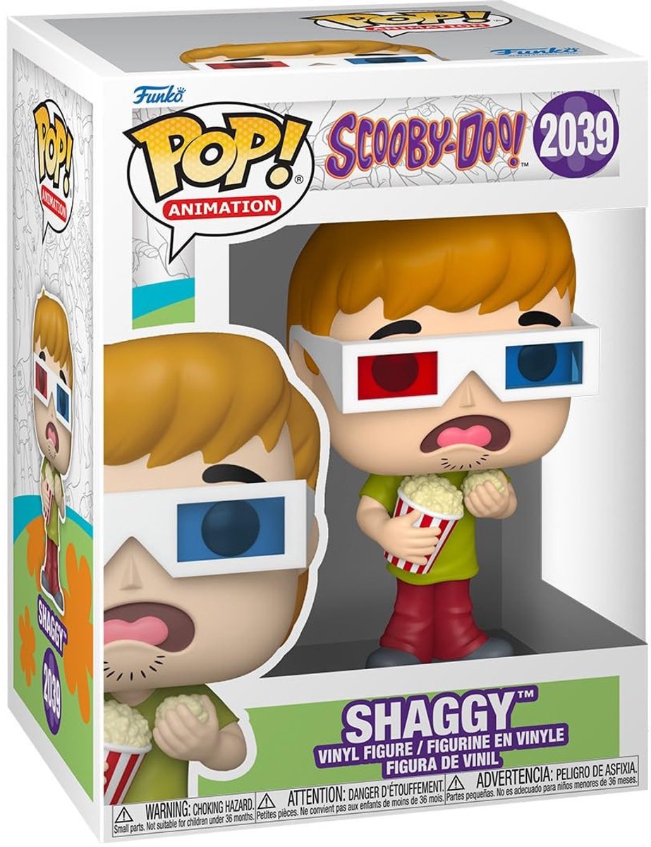 Funko scooby doo pop! animation vinyl figure shaggy 9 cm pop! figuur