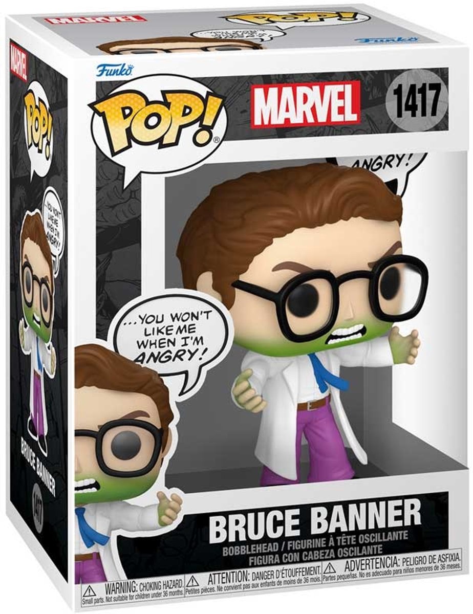 ¡Funko pop de Marvel! - banner de bruce con bocadillo #1417