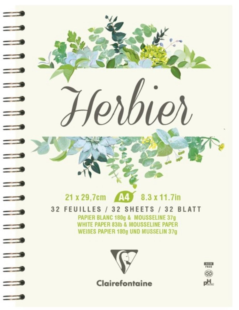 Clairefontaine herbarium ringband schrift - a4 - 180g - 32 sheets