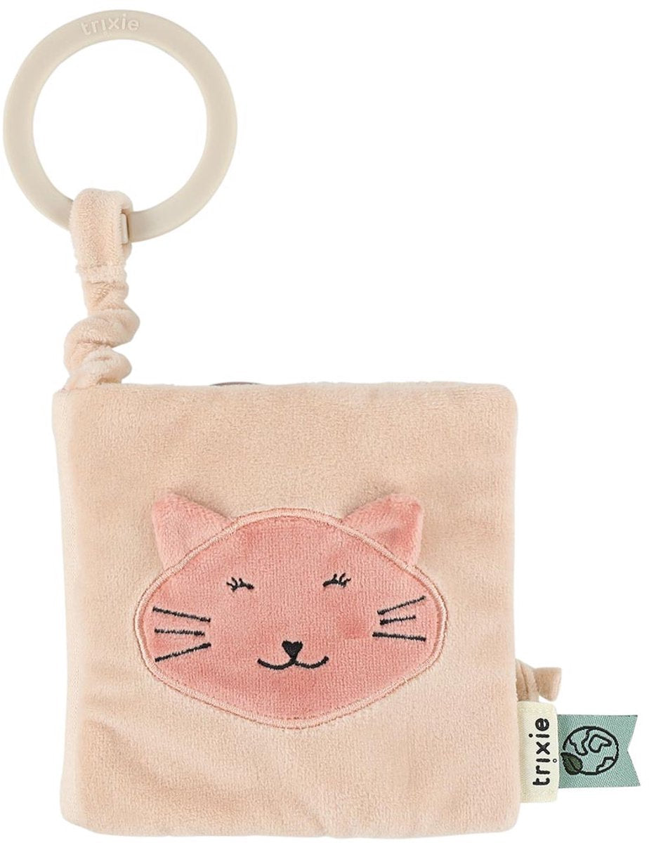 Trixie libro sensoriale con passeggino mrs. gatto – 3m+ – con texture a specchio