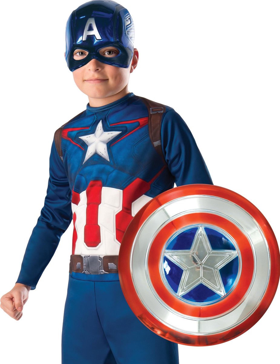 Rubies france - plastic metallic captain america schild voor kinderen