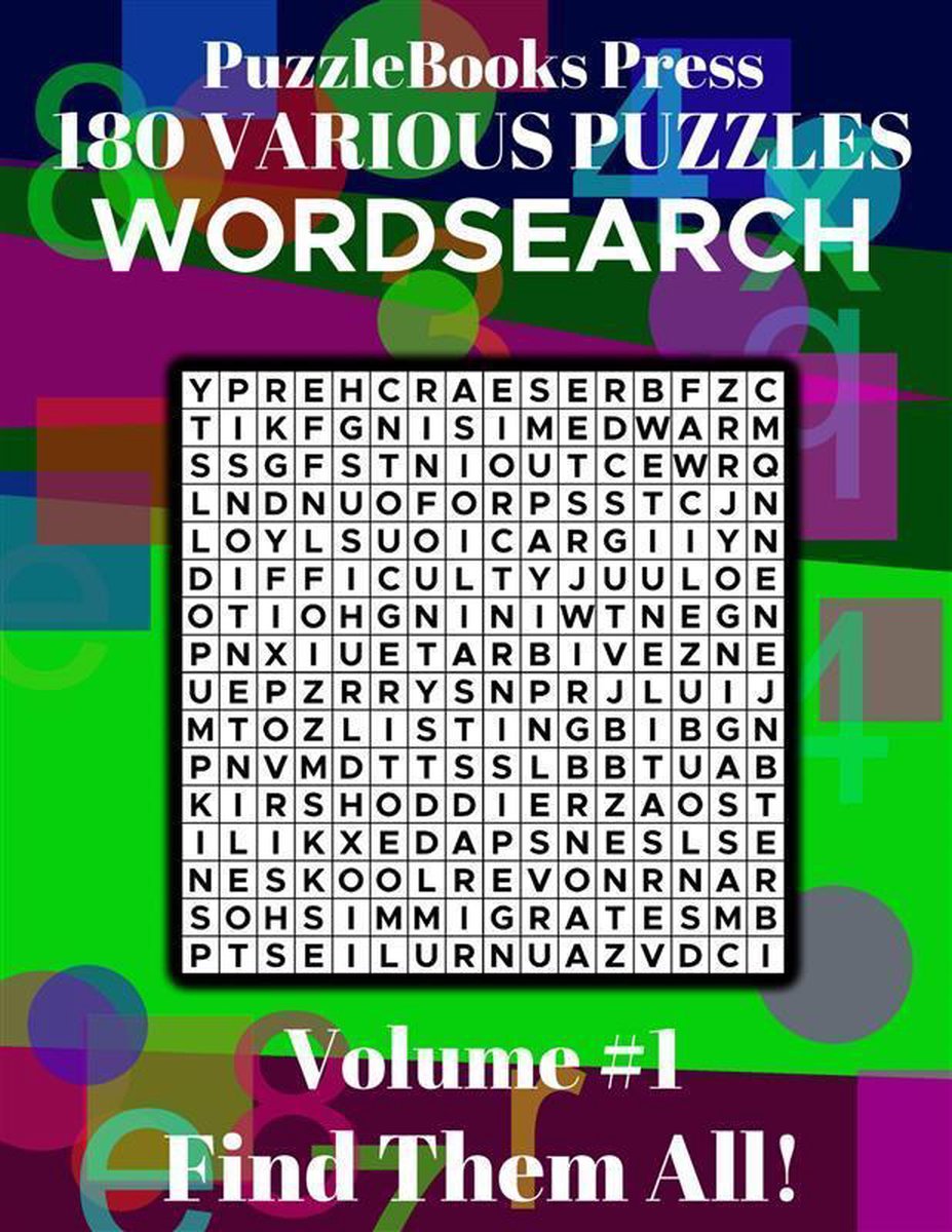 Prensa de Puzzlebooks - sopa de letras - volumen 1