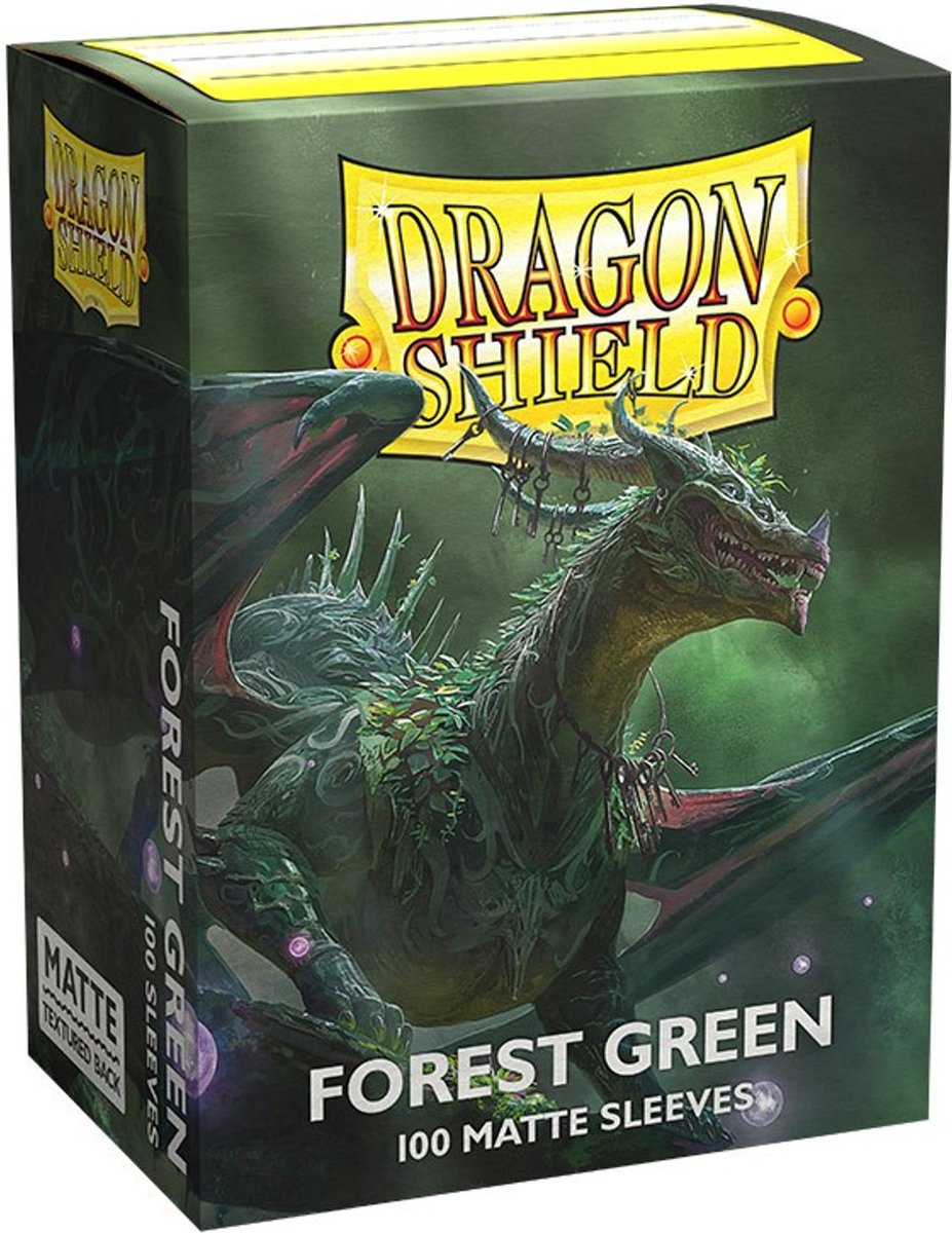 Dragonshield 100 fundas para caja mate verde bosque