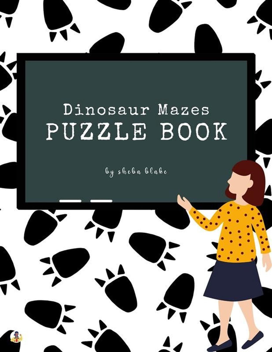 Libro de rompecabezas de laberintos de dinosaurios para niños mayores de 3 años (versión imprimible)