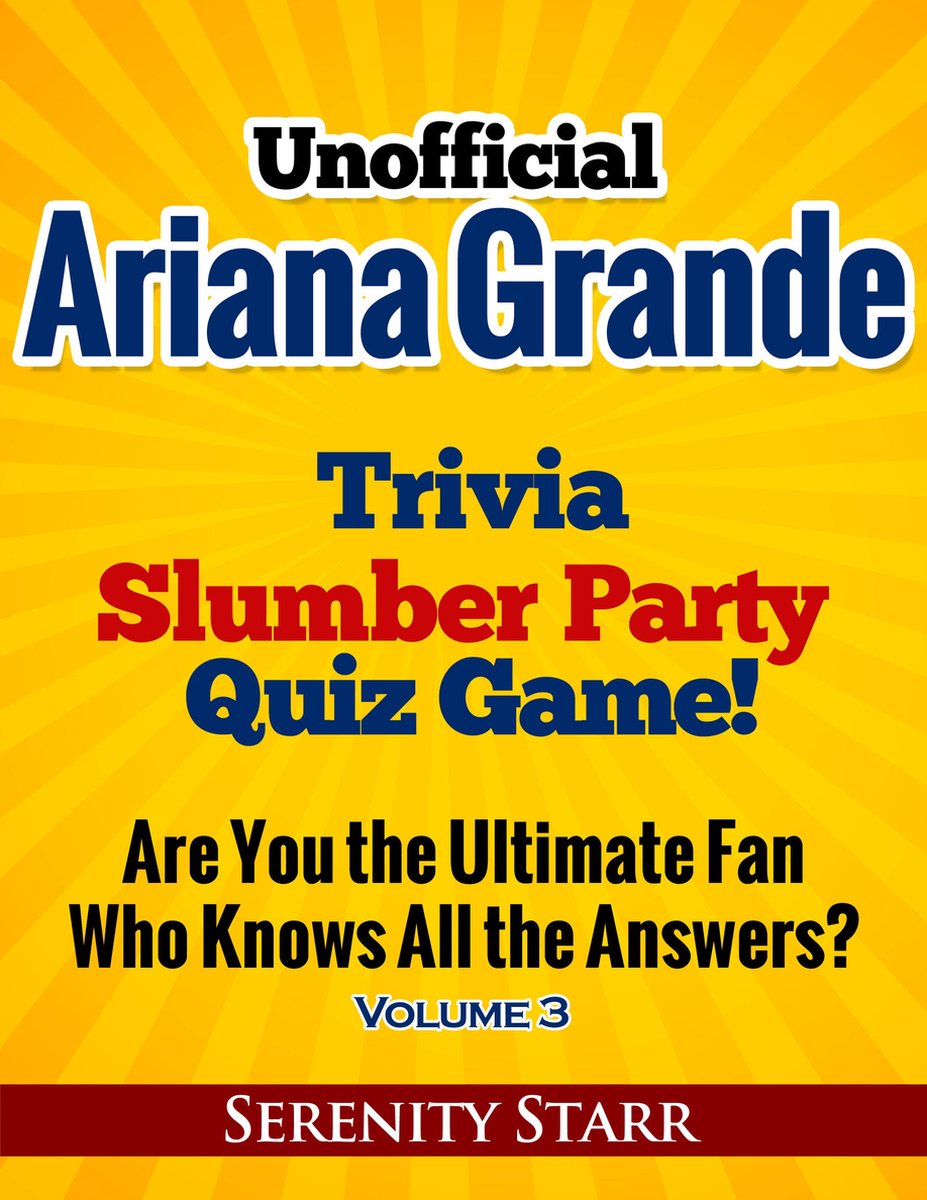 Ty non ufficiale ariana grande trivia slumber par gioco a quiz volume 3
