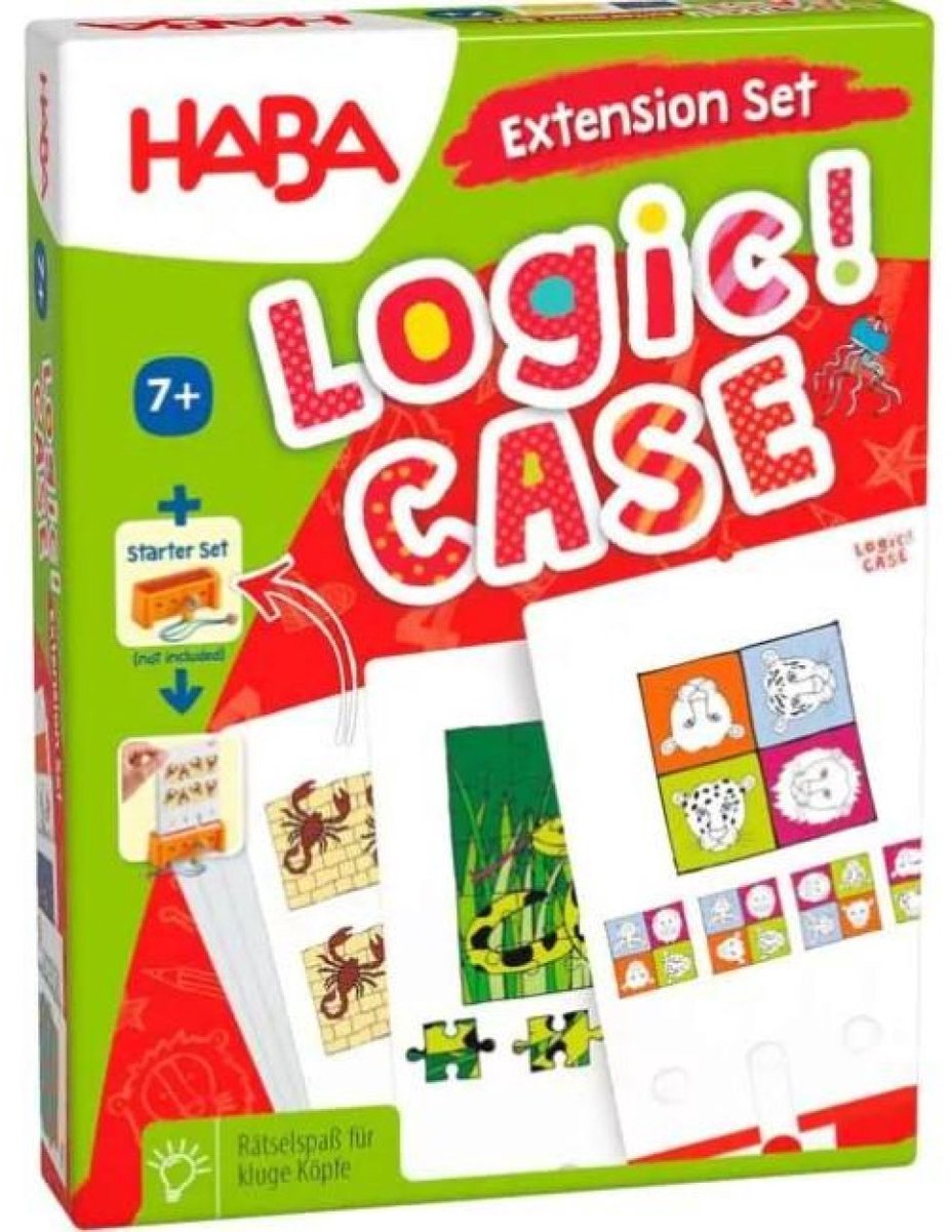 Gioco Haba: logica! custodia - set di estensione 7+ - animali pericolosi (imballaggio tedesco con manuale olandese)