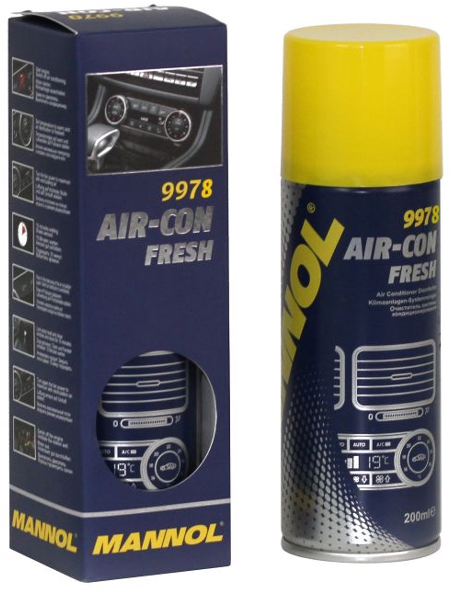 Mannol air-con fresh disinfetta il tuo sistema di climatizzazione e gli interni dell'auto