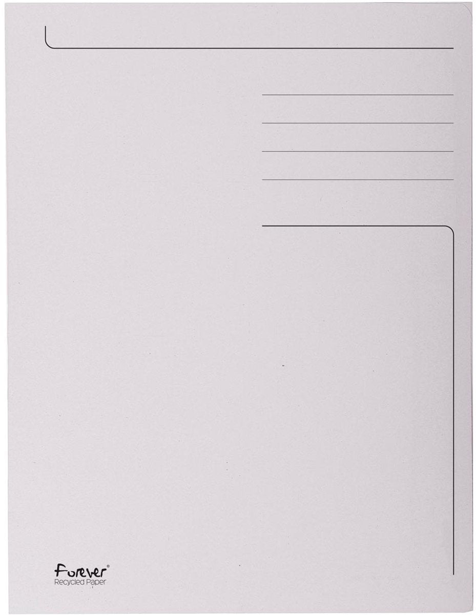 Exacompta 50x forever® bedrukte map met 3 kleppen - 280gm2 - 24,5x35 cm voor folio - grijs - 449019e