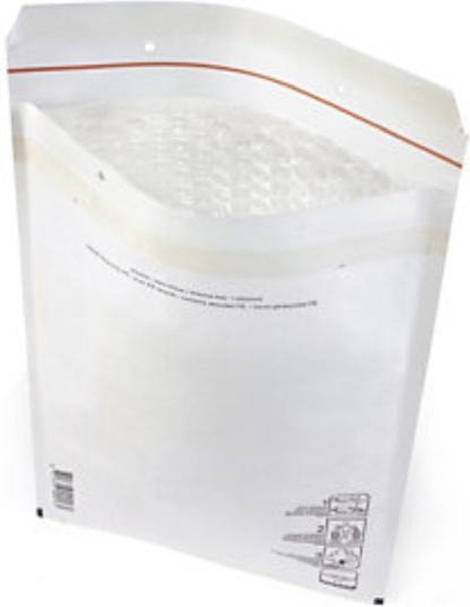 Buste imbottite velate - una bianca - 110 x 165 mm - 10 pezzi - con striscia adesiva
