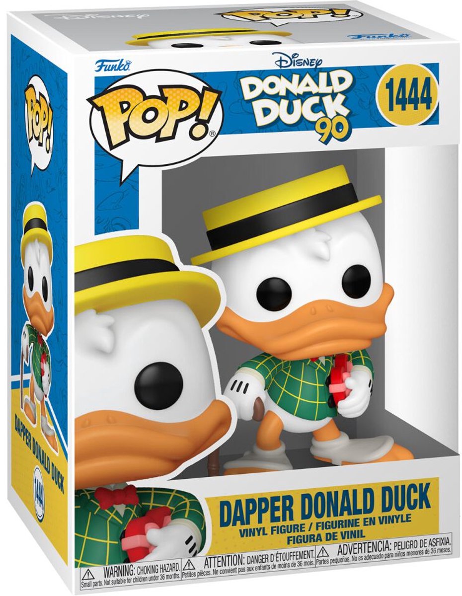 Funko mickey minnie mouse 90th anniversary - dapper donald duck vinyl figuur 1444 pop! meerkleurig