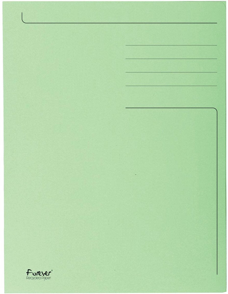 Exacompta 50x forever® bedrukte map met 3 kleppen - 280gm2 - 24,5x35 cm voor folio - grasgroen - 449013e
