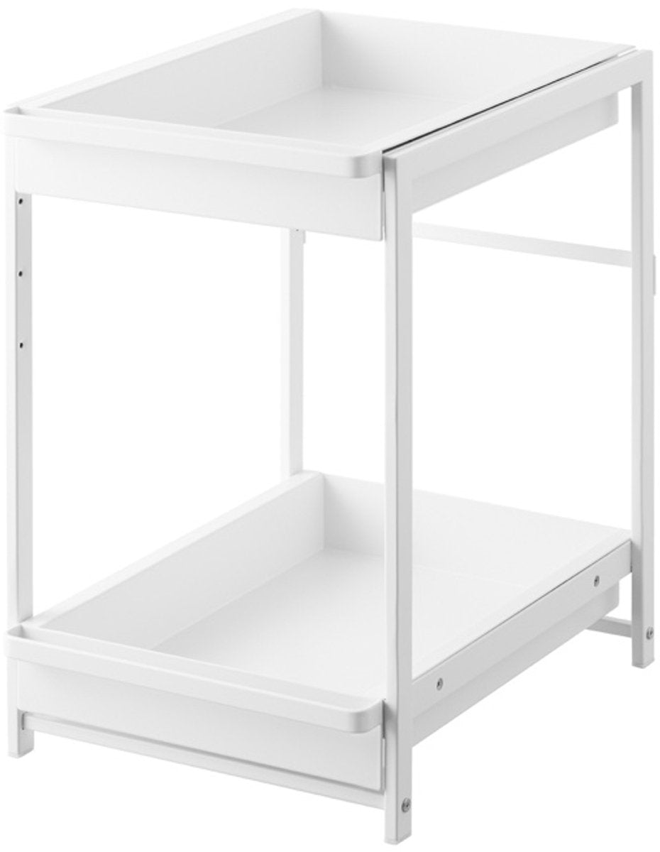 Organizer per mobile da cucina Yamazaki - 2 livelli - torre - bianco
