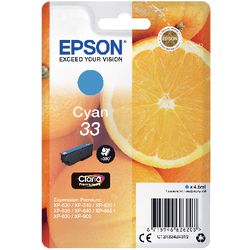 Inktcartrdige epson c13t33424012 cyaan