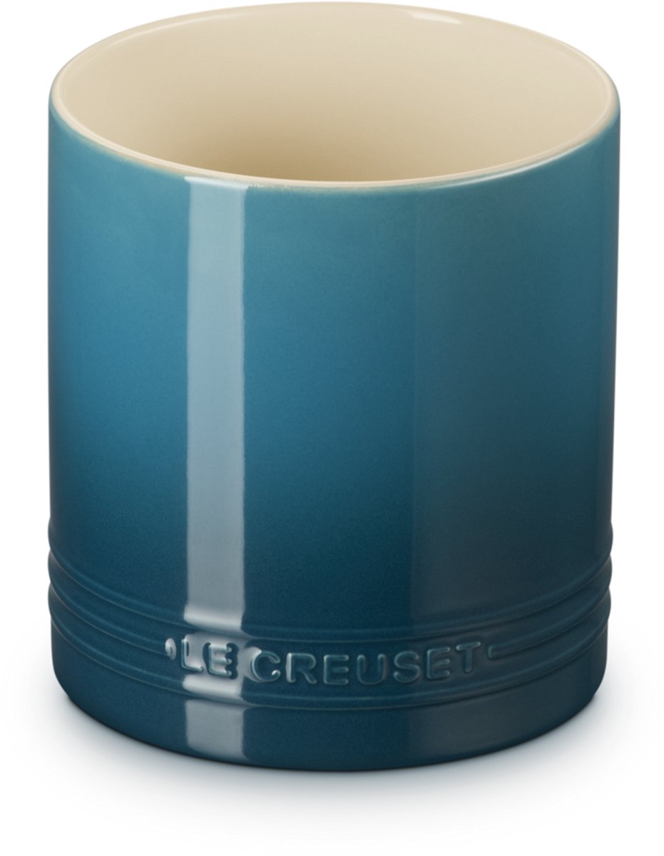 Pentola a spatola firmata Le Creuset verde acqua profondo