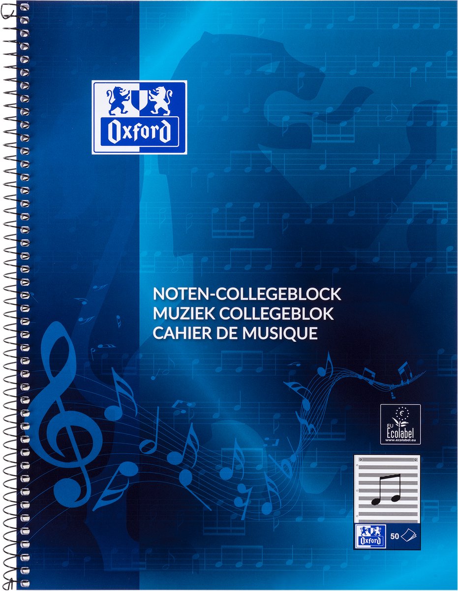 Bloc de notas Oxford - A4 - 50 hojas - azul