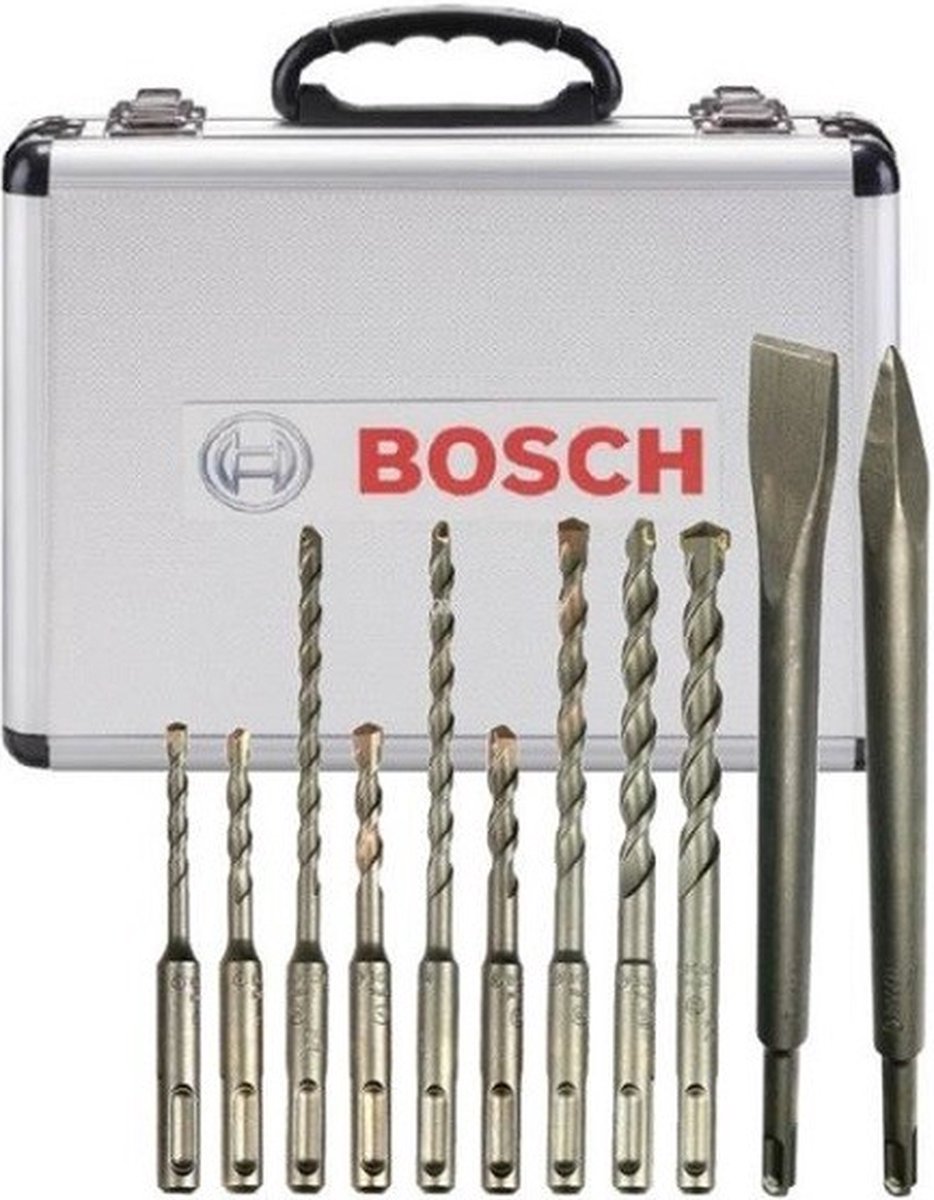 Serie Bosch SDS-plus - maletín de herramientas - 11 piezas - maletín de aluminio - acero de alta calidad