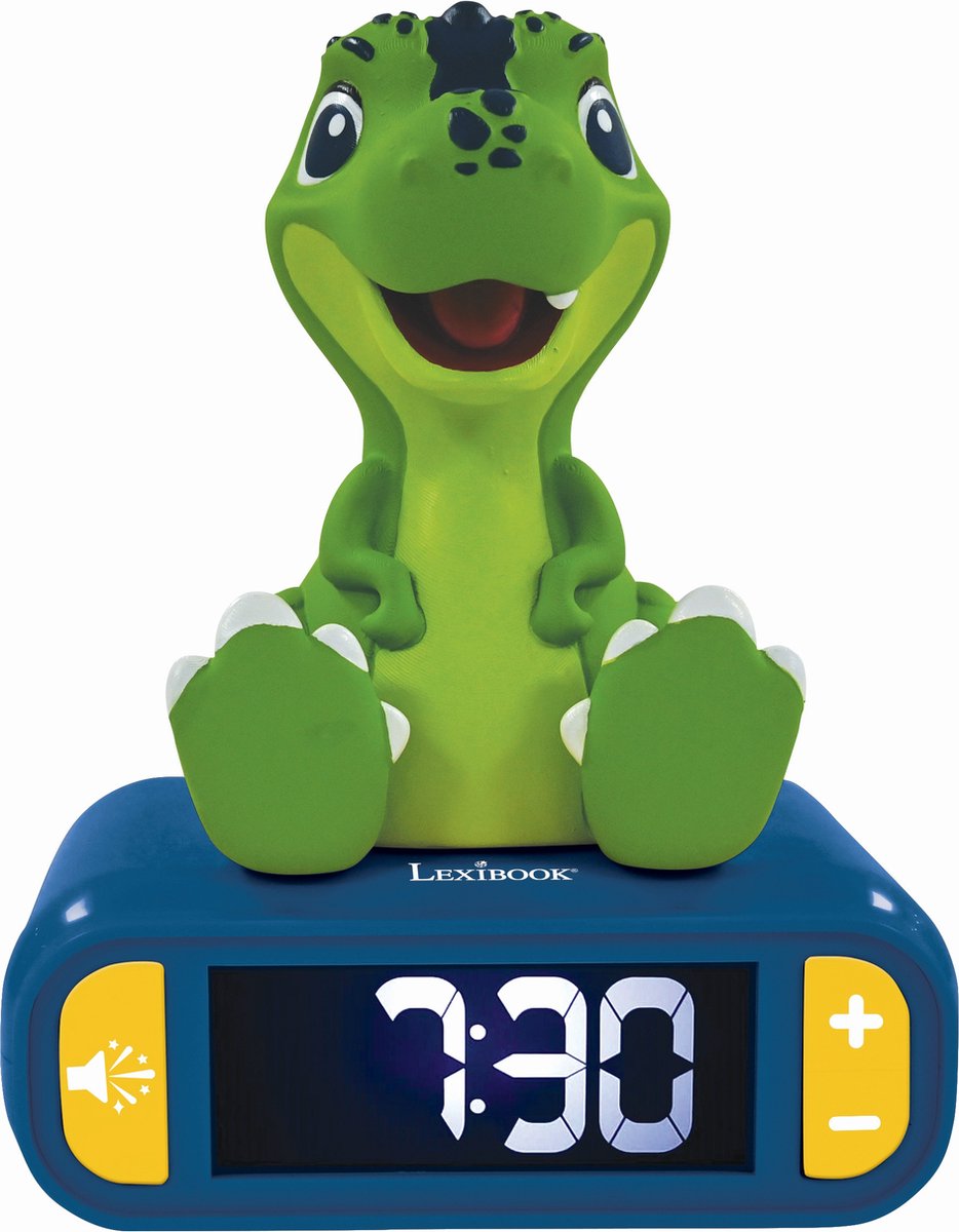 Sveglia digitale Lexibook con luce notturna dinosauro 3D ed effetti sonori