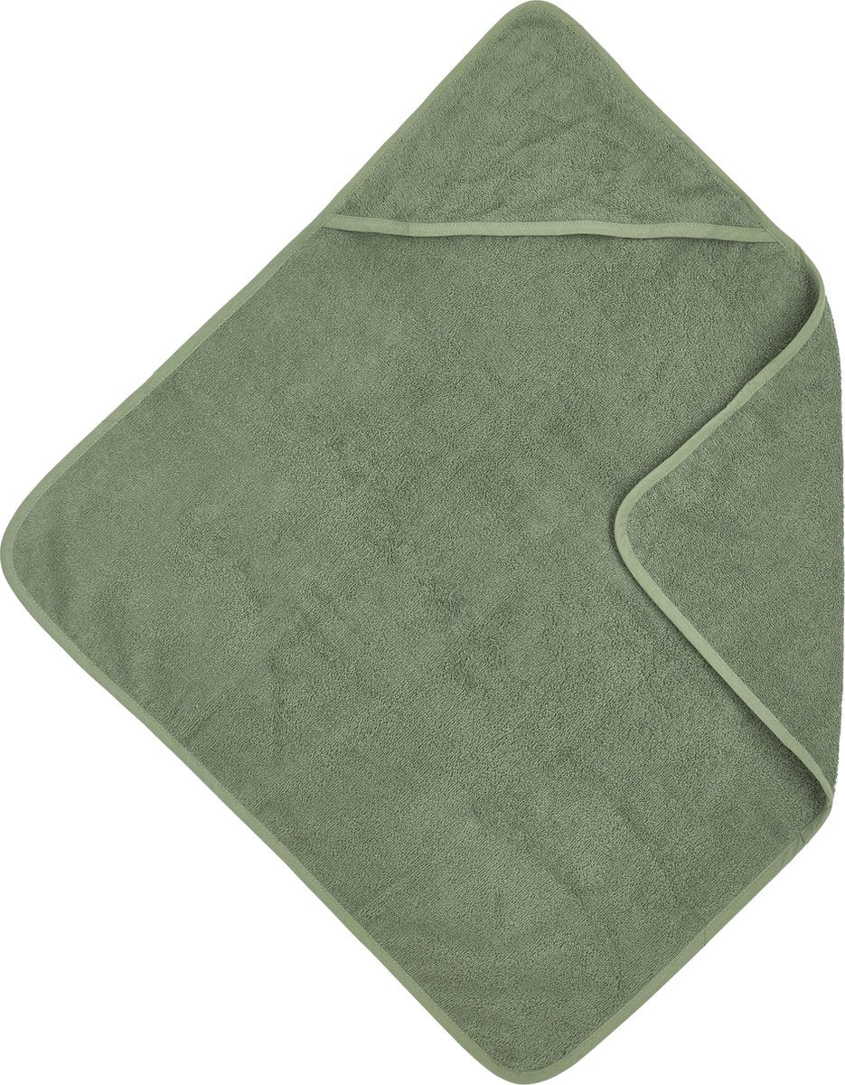 Meyco baby uni badcape - badstof - forest green - 75x75cm