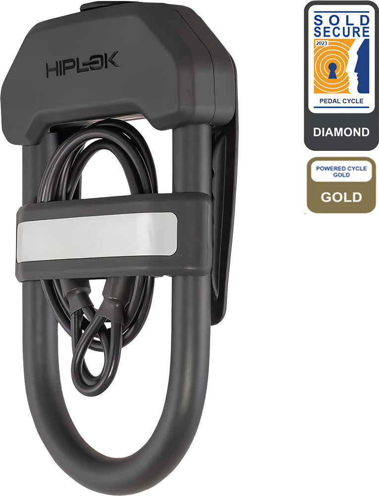 Hiplok dxc con clip y cable - candado en U portátil