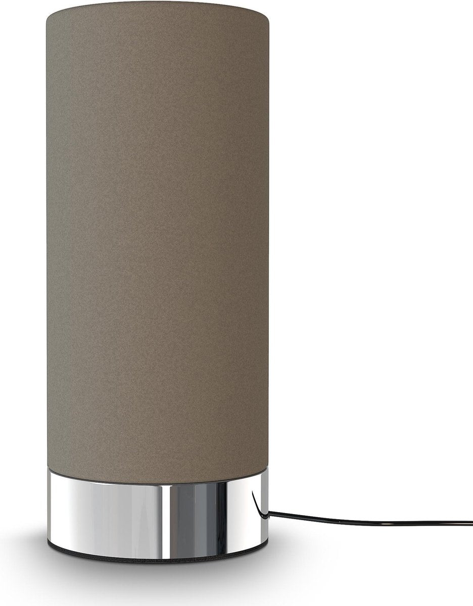 B.K.licht - lampada da tavolo classica - dimmerabile con touch - lampada da comodino tortora - per camera da letto - attacco E14 - h.: 24,5 cm