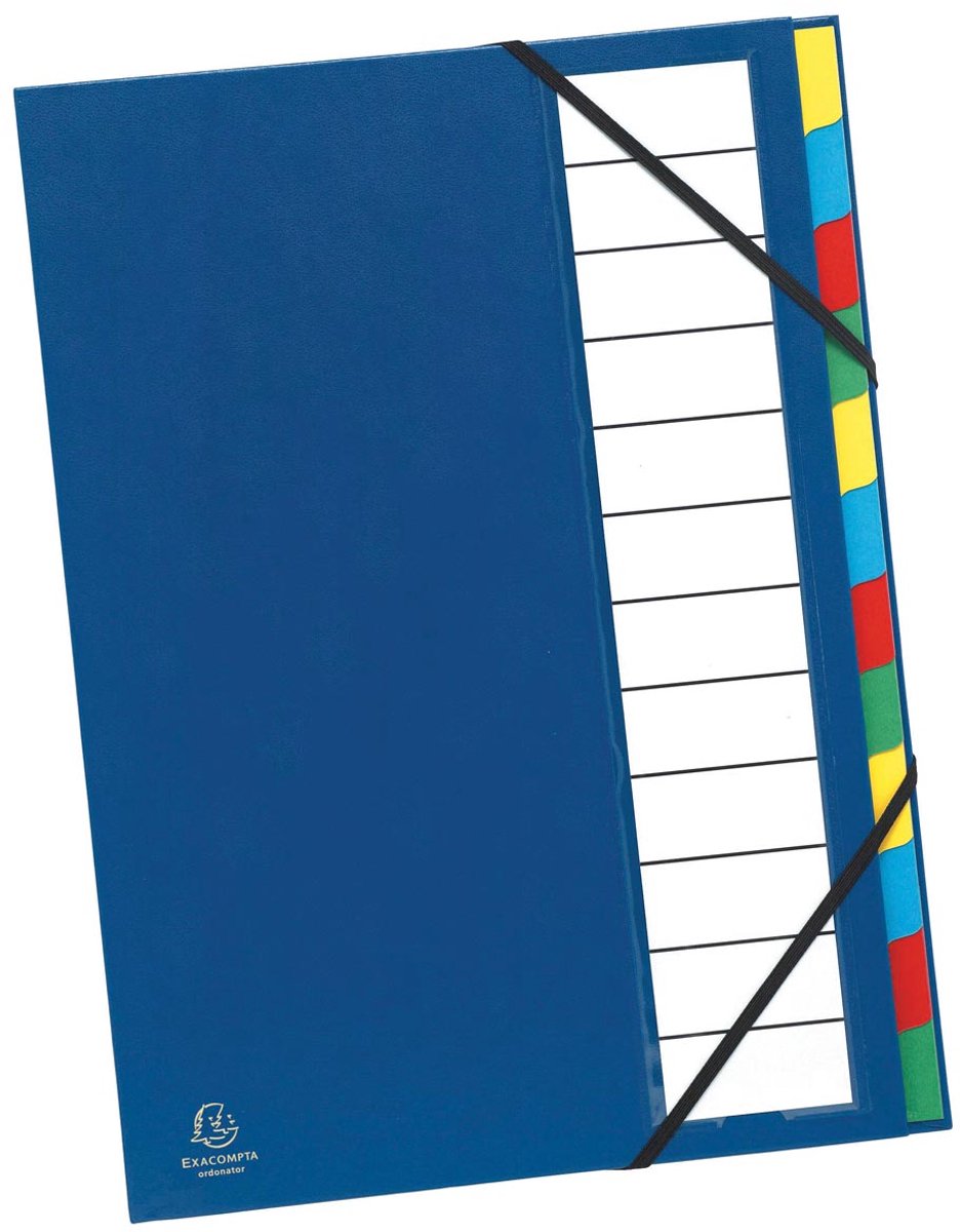Carpeta clasificadora exacompta 12 compartimentos