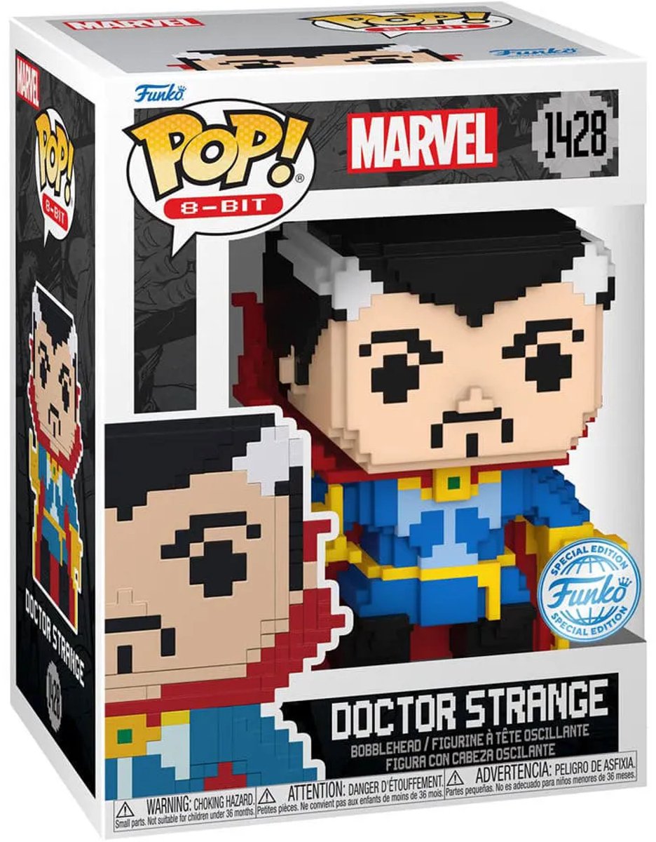 Funko maravilla pop! Figura de vinilo de 8 bits dr. extraño 9 cm