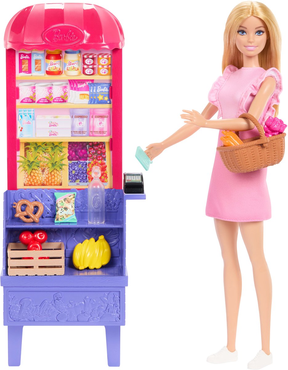 Ricetta di Barbie Family Pop Barbie per l'amicizia e il set di giochi di mercato